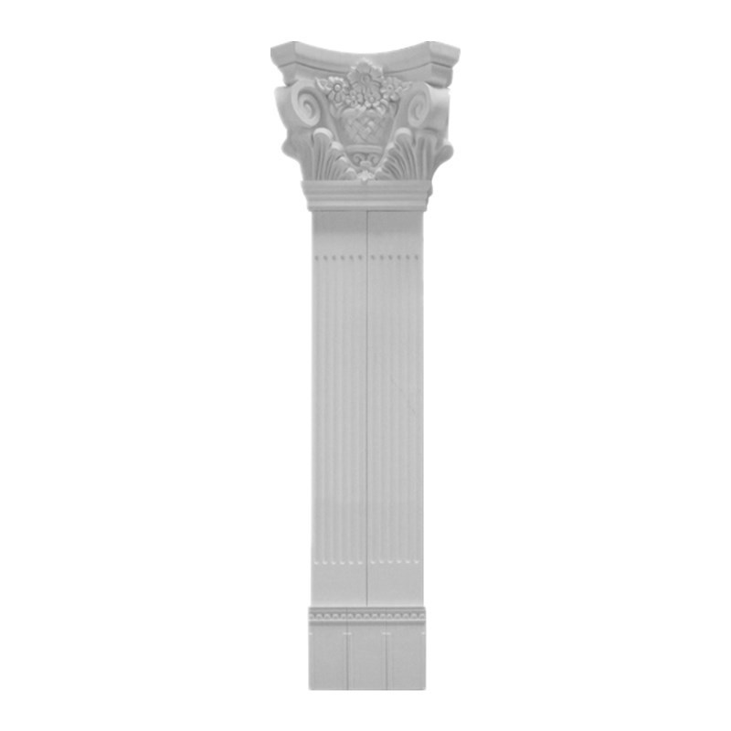 White gate decorative square roman pillar design