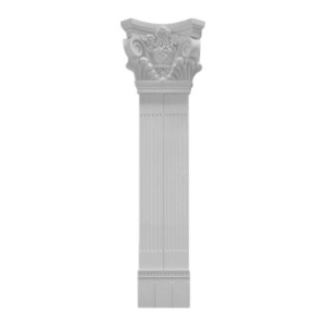 White gate decorative square roman pillar design