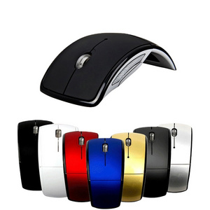 2.4G Wireless Optical Folding Mouse Customized Logo Optical USB Cordless Arc Mice For PC/Tablet/Mobile Phone