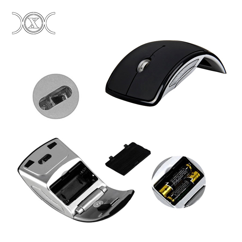 2.4G Wireless Optical Folding Mouse Customized Logo Optical USB Cordless Arc Mice For PC/Tablet/Mobile Phone