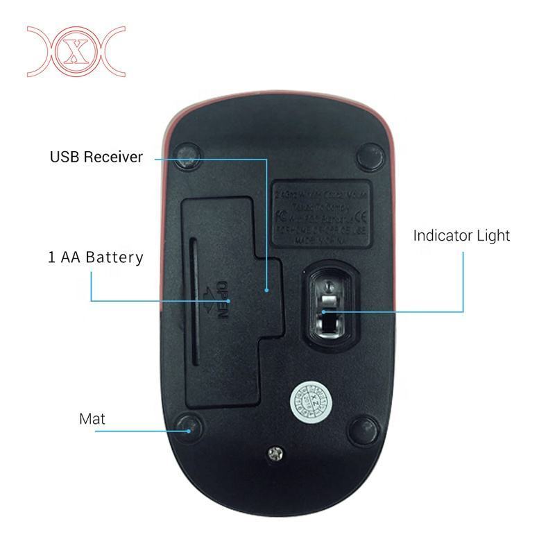 Wholesale 2.4G Optical Mouse Wireless Computer Mouse Ergonomic USB Interface Mice PC Mouse