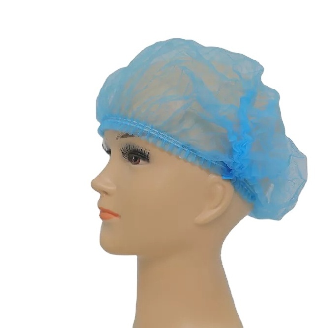 Disposable Hair Net Food Factory / Spa / personal care Head Cover Elastic Non Woven Disposable Clip Cap Mob Cap