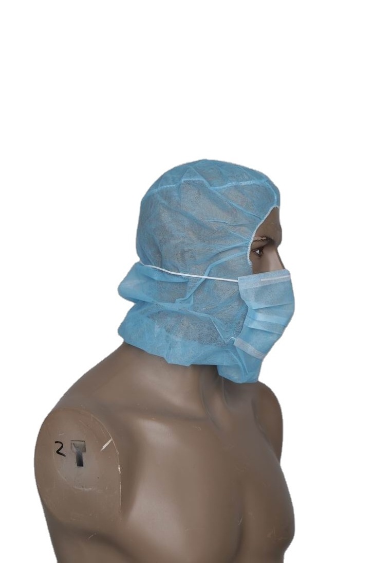 High Quality Medical Disposable Balaclava Hood Polypropylene Non Woven Astronaut Caps With Face Mask