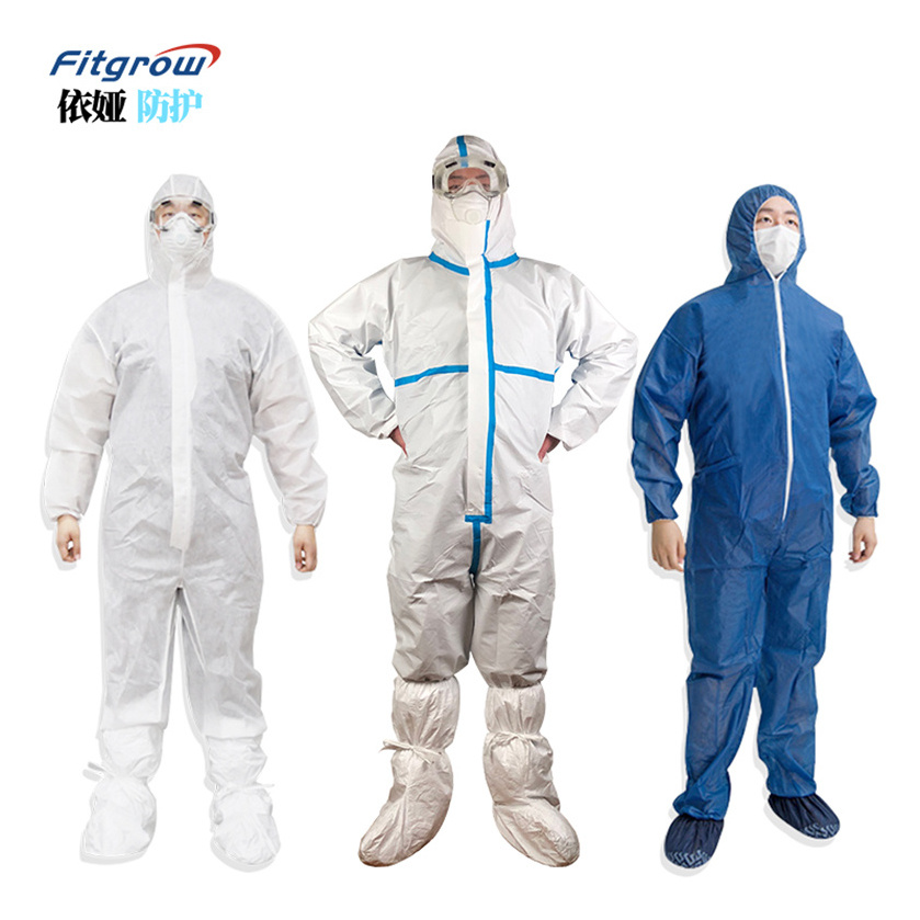 Color Industrial Waterproof White Waterproof Disposable Woman Safety Clothing Disposable  fr coverall