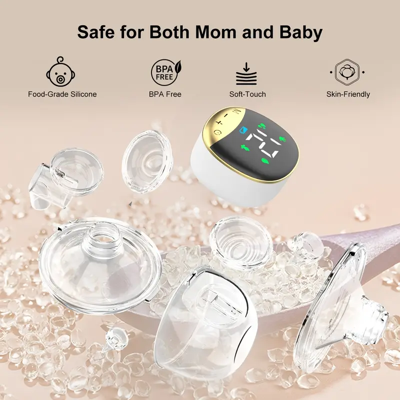 Smart Breast Pump Valve Double Suction Well Designed Baby Feeder Large Capacity Wearable Breast Pump Electric Drive BPA Free