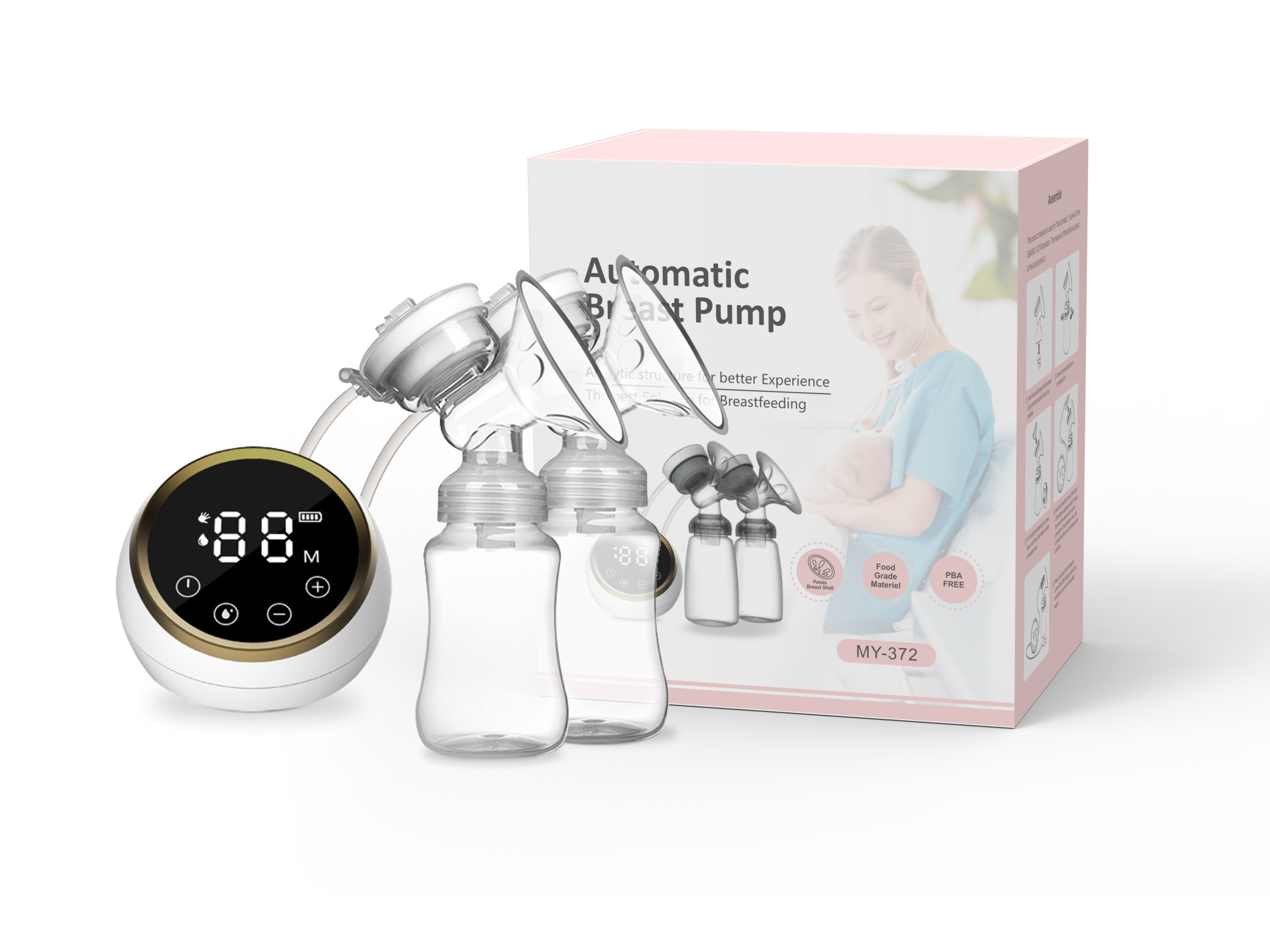 Hot Sale Breast Pump Household Wearable Baby Feeder Milk Storage Suction Machine Kit Tool Electric Drive 3 Modes 9 Levels