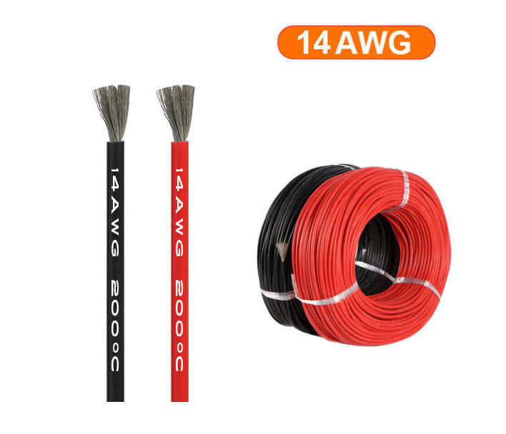 DDP high quality 14AWG flexible silicone wire Copper Electric Silicone Wire Cable wires