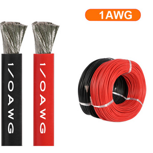 1/0 AWG Wire Soft Silicone Wire in Red or Black Cable AWG electrical wires