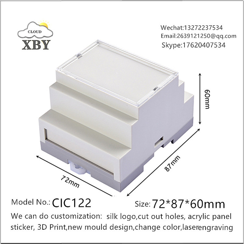 Instrument Box Of Plastic Electrical Project Box 72*87*60mm CIC123 Electric Energy Meter Din Rail Enclosure