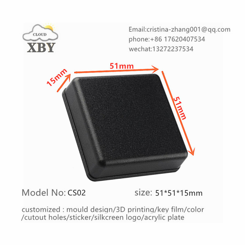 Shenzhen XBY Oem Customized Distribution Electrical Enclosure Box  51*51*15mm CS02 Electronics DIY Device Box Plastic Housing