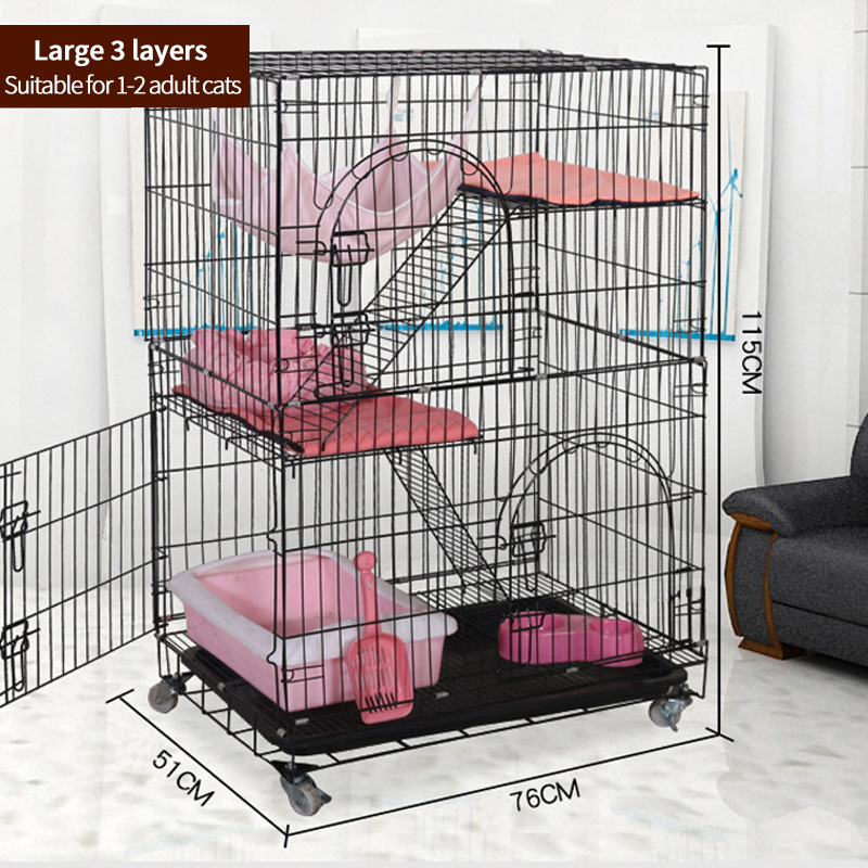 Hot sale cat cages collapsable carriers cage veterinary