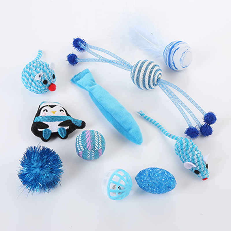 New Popular Christmas Pack Pet Cat Pet Dog Toy Set PE Socks Pack Pet Toy