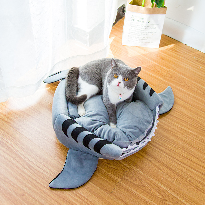 Four Seasons General Purpose Shark's Nest Small Dog Teddy's Dual-purpose Foldable Washable Pet Cat Tunnel Bed