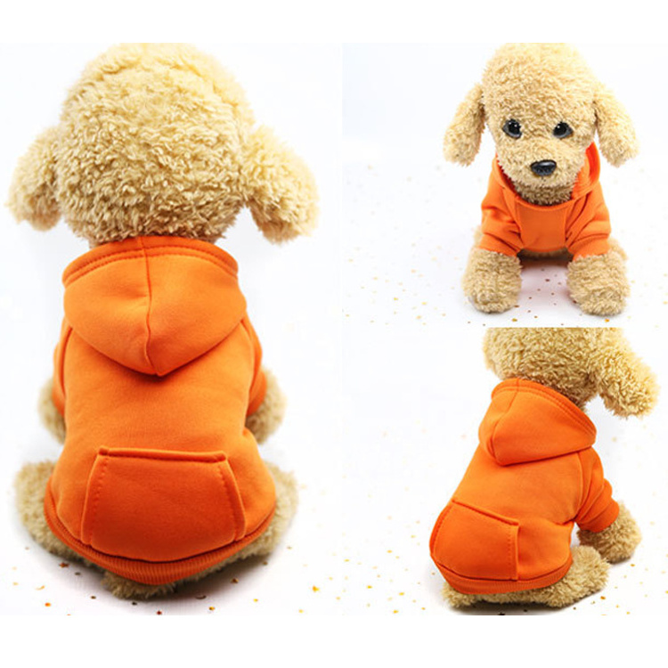 Hot Selling Polyester Hooded Sweater Teddy Small Dog Pet Cat Big Pocket Clothes