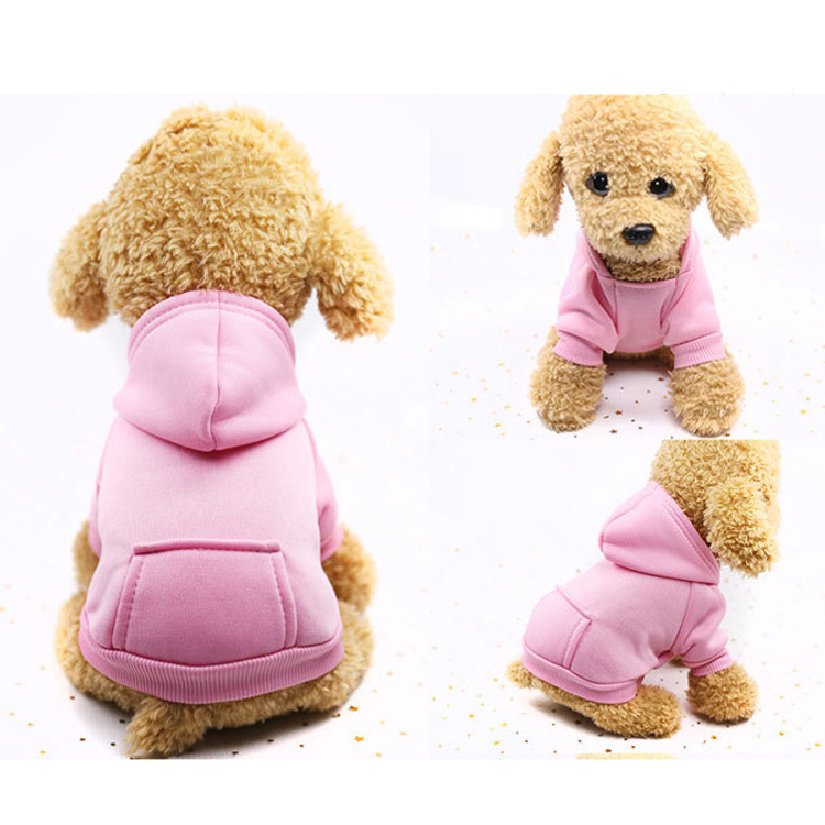 Hot Selling Polyester Hooded Sweater Teddy Small Dog Pet Cat Big Pocket Clothes