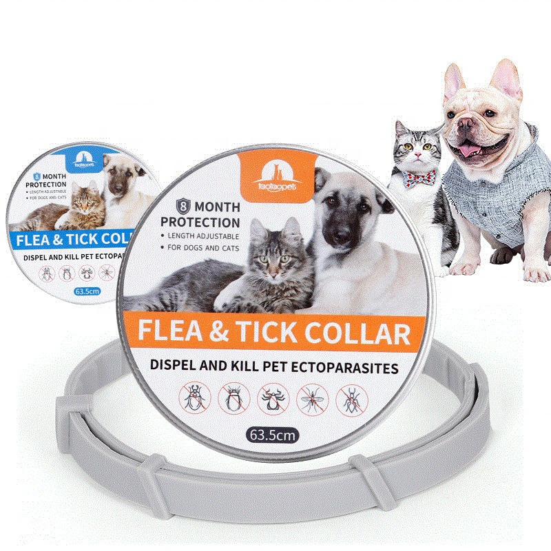 wholesale silicone Aluminum box packaging anti flea and tick collar pet cat dog flea collar