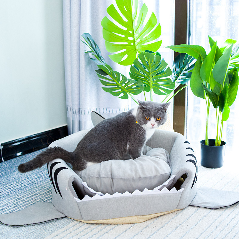 Four Seasons General Purpose Shark's Nest Small Dog Teddy's Dual-purpose Foldable Washable Pet Cat Tunnel Bed