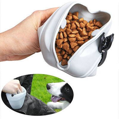 Little Guy Dog Training Treat Bag Silicone Pet Dog Snack Treat Pouch Training Silicone Dog Treat Bag Pouch With Magnetic Closure