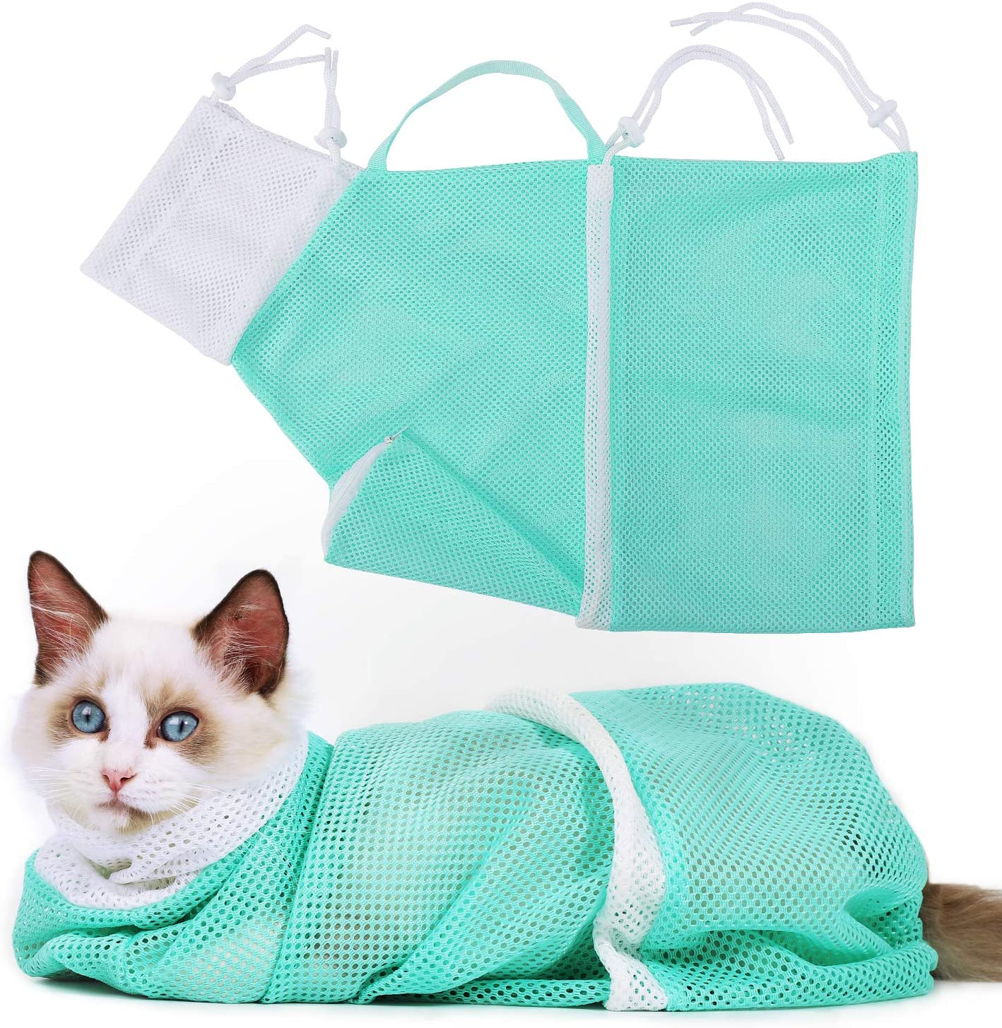 Cat breathable bathing bag anti-scratching anti-running adjustable shower bag