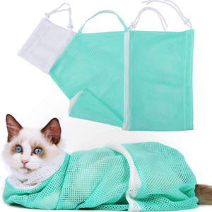 Cat breathable bathing bag anti-scratching anti-running adjustable shower bag