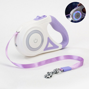 LED Flashlight 3m / 5m Pet Nylon Rope Retractable Dog Leash Suitable Small And Medium-Sized Dog