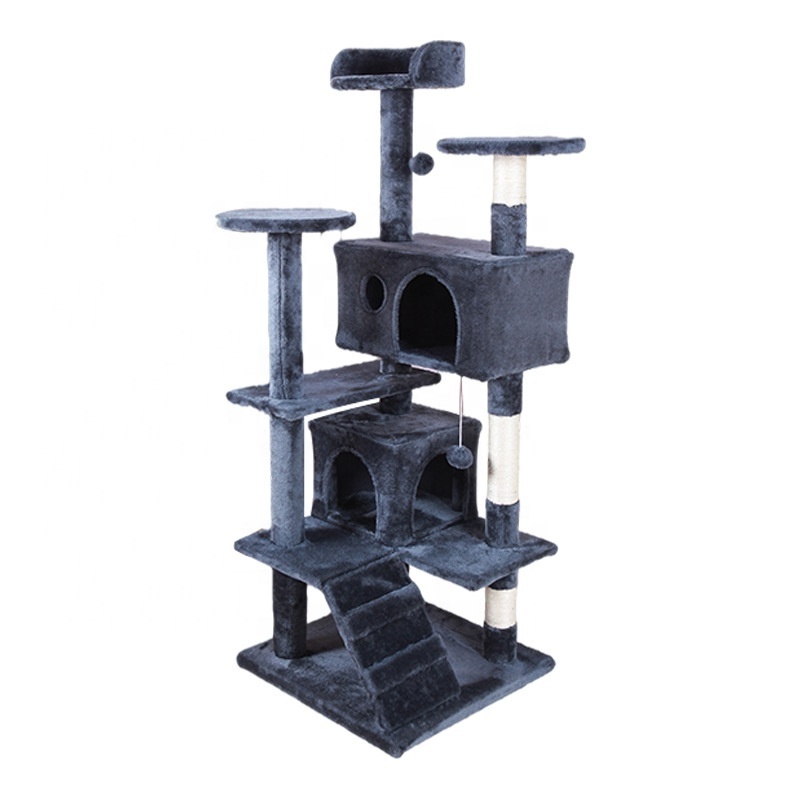 Plush Best Selling Basic Cat trees Hammock and condo and factory direct supply cat tower tree