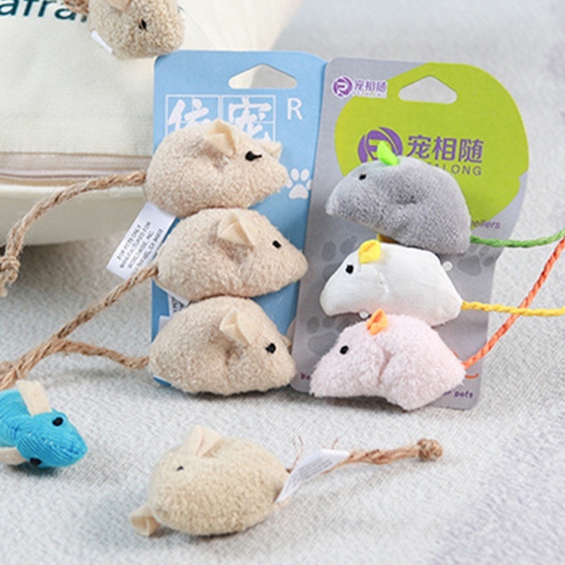 Pet Products New Style Wholesale Plush Simulation  Mouse Interactive Catnip Toys For Cat