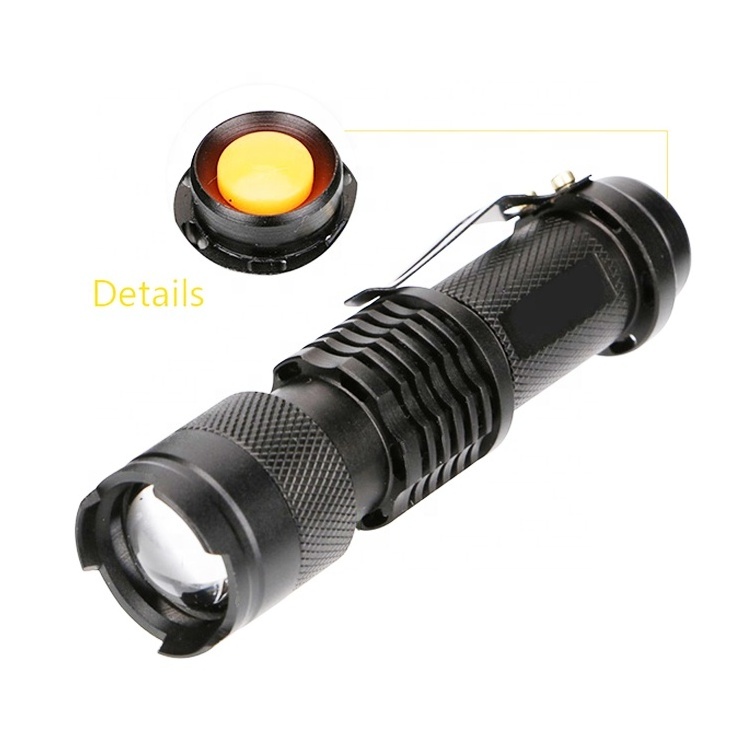 Asafee SK68 mini flashlight torch light Outdoor pocket portable lamp zoom Waterproof LED Lantern 14500 AA flashlight