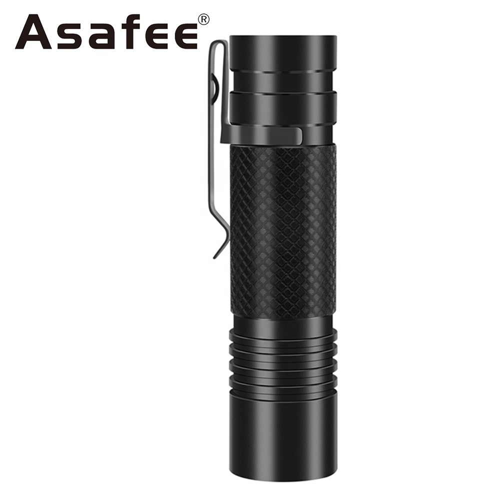 Portable Mini Pocket EDC Flashlight 800LM Self Defense Powerful Rechargeable Tactical Camping LED Halloween Torch Light