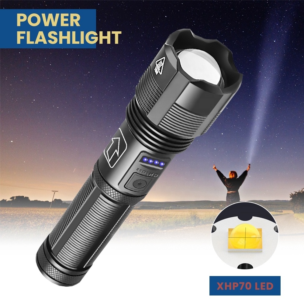 1600 XHP70 light usb rechargeable flashlights micro usb charging 1000lm torch light led flashlights aluminum 5modes flash to