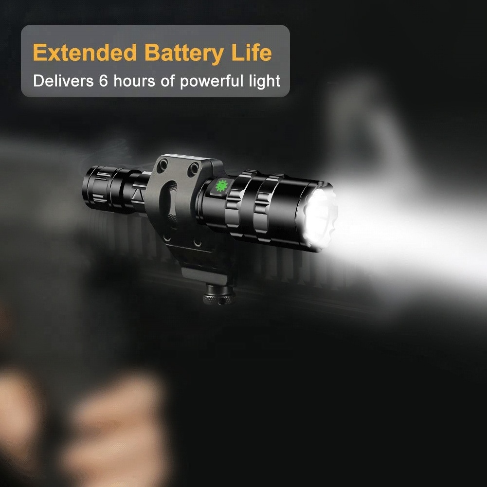 Powerful tactical flashlight18650 XML2 LED hunting flashlight filter light remote control rechargeable flashlight torch outdoor