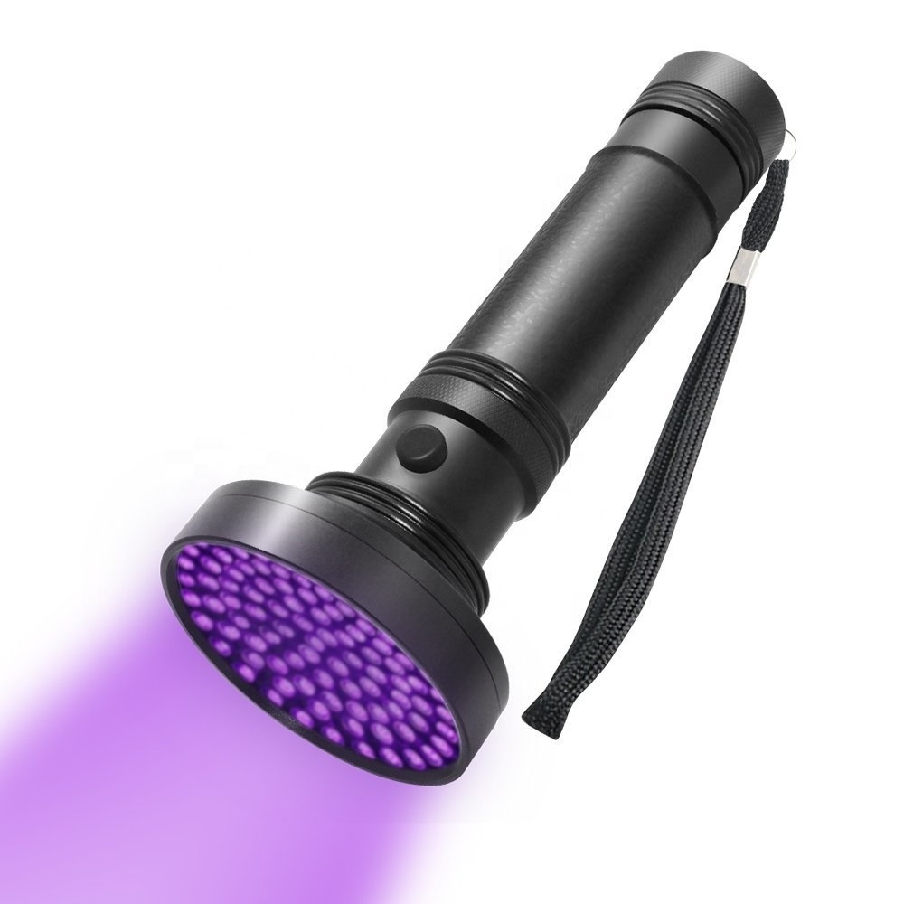 Asafee Hot Sale Black light UV Flashlights 100 LEDs Handheld Powerful Ultraviolet UV Torch 395Nm 365 Nm 265Nm UV Flashlight