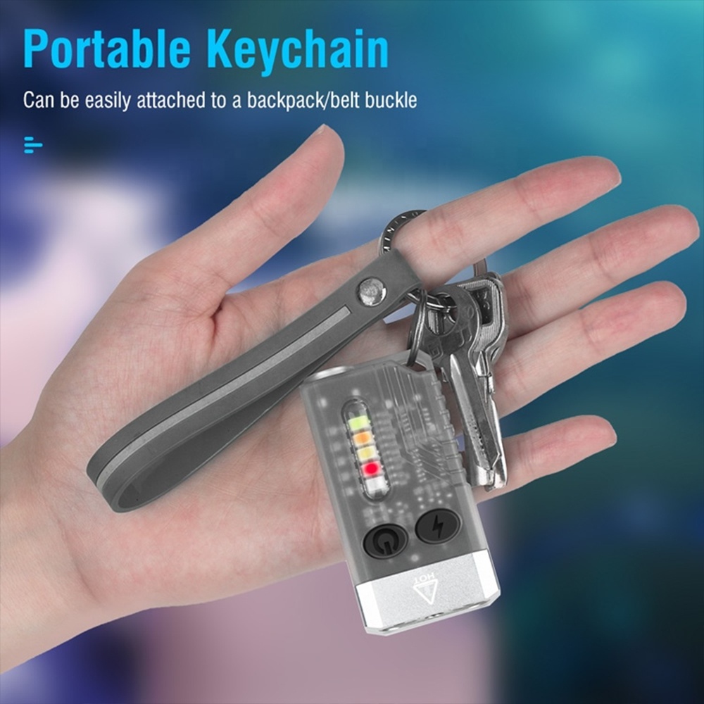 Portable Keychain Design Mini Flashlight  Easy Attachment to Backpack  Belt  EDC Pocket Light