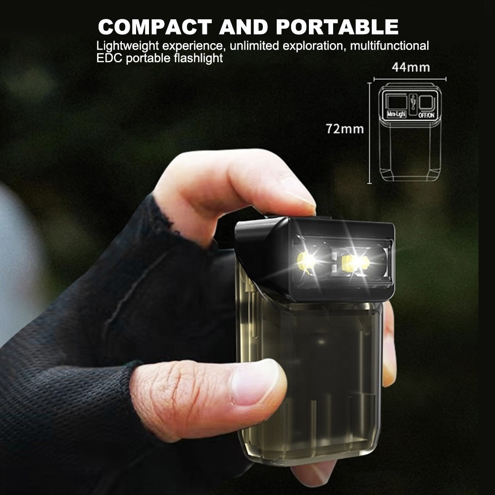 2024 New Gift EDC Flashlight Small Keychain Flash Light Rechargeable Pocket Mini Torch Flashlight