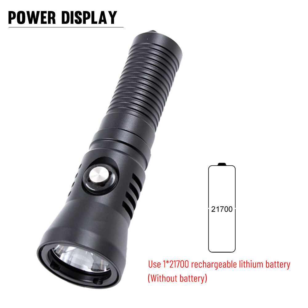 Asafee DT11 XPL Led Dive light 1200Lumens 3 modes  Aluminum alloy Scuba lamp 21700 battery Diving Flashlight