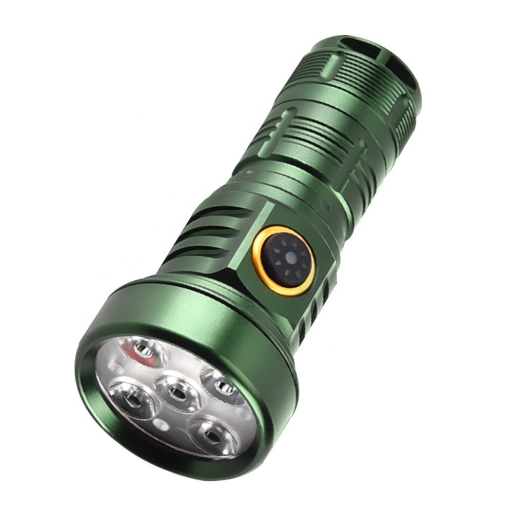 ASAFEE DY500 Mini EDC Portable Rechargeable Flashlight with Durable Aluminum Alloy Body and 5 LEDs Type-C Charging Torch