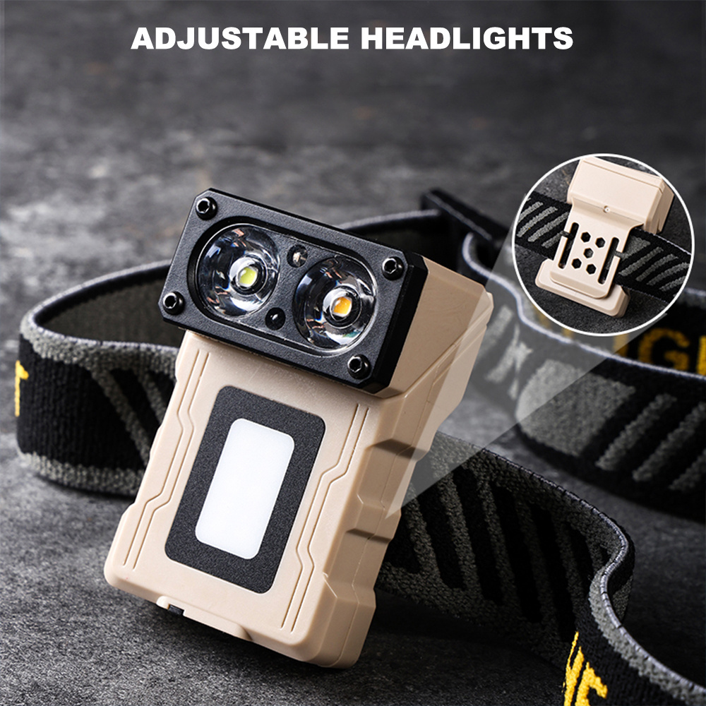 Asafee XY-008 docking station  Headlamp 180 Rotatable head Induction Power Display Magnet tail small flashlight