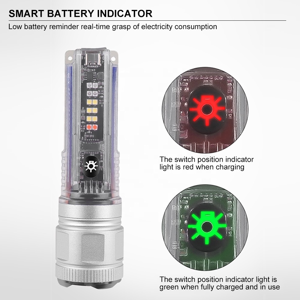 X36 Solar outdoor camping flashlight waterproof rechargeable retractable emergency lamp 30w long distance lighting flashlight