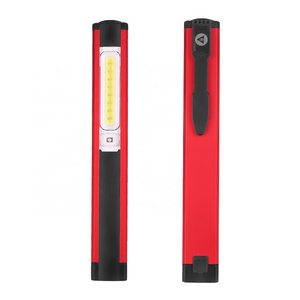 NEW Mulit-function cob led work lights portable white red warning sos usb clip working light flashlight with magnet