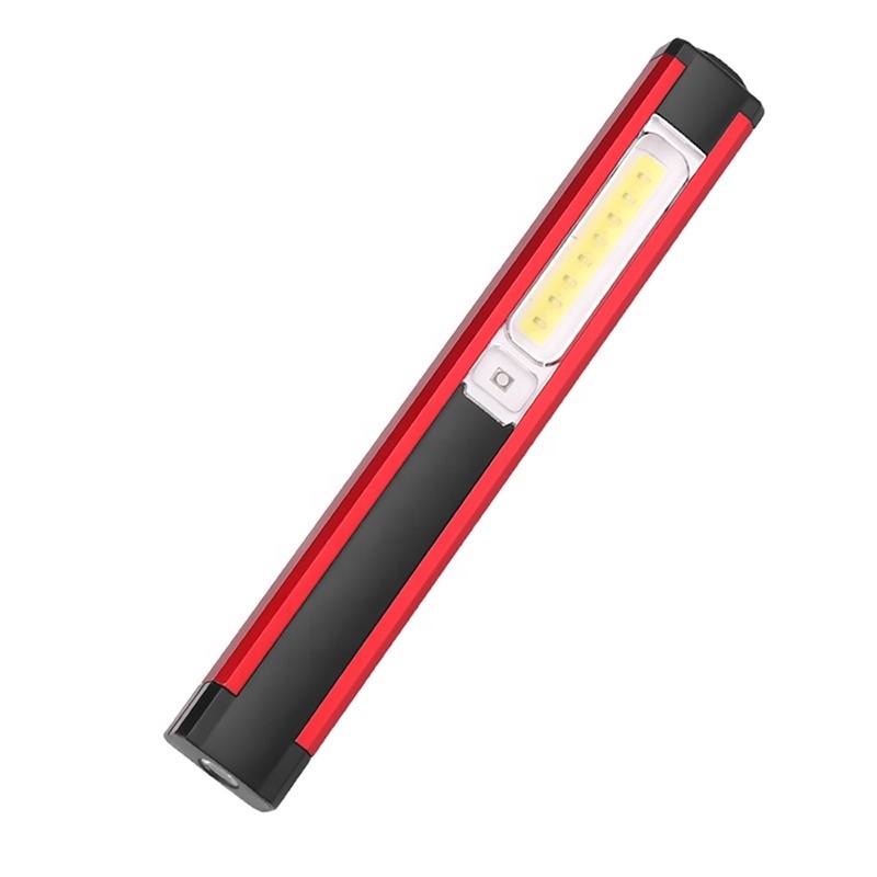 NEW Mulit-function cob led work lights portable white red warning sos usb clip working light flashlight with magnet