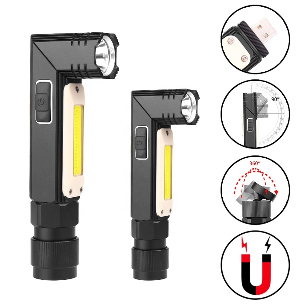 best gift hot sale magnetic Working Lights USB rechargeable mini Led Flashlight multi function cob auto repair inspection light