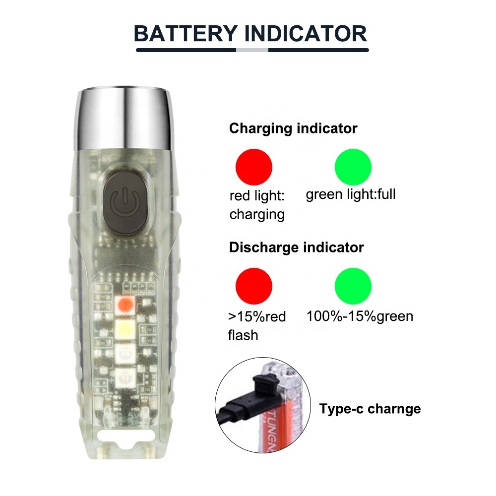 Smallest Super Tiny Keychain Flashlight Bright Long Lifetime Waterproof Key Ring Light for EDC Emergency Dog Walking Reading