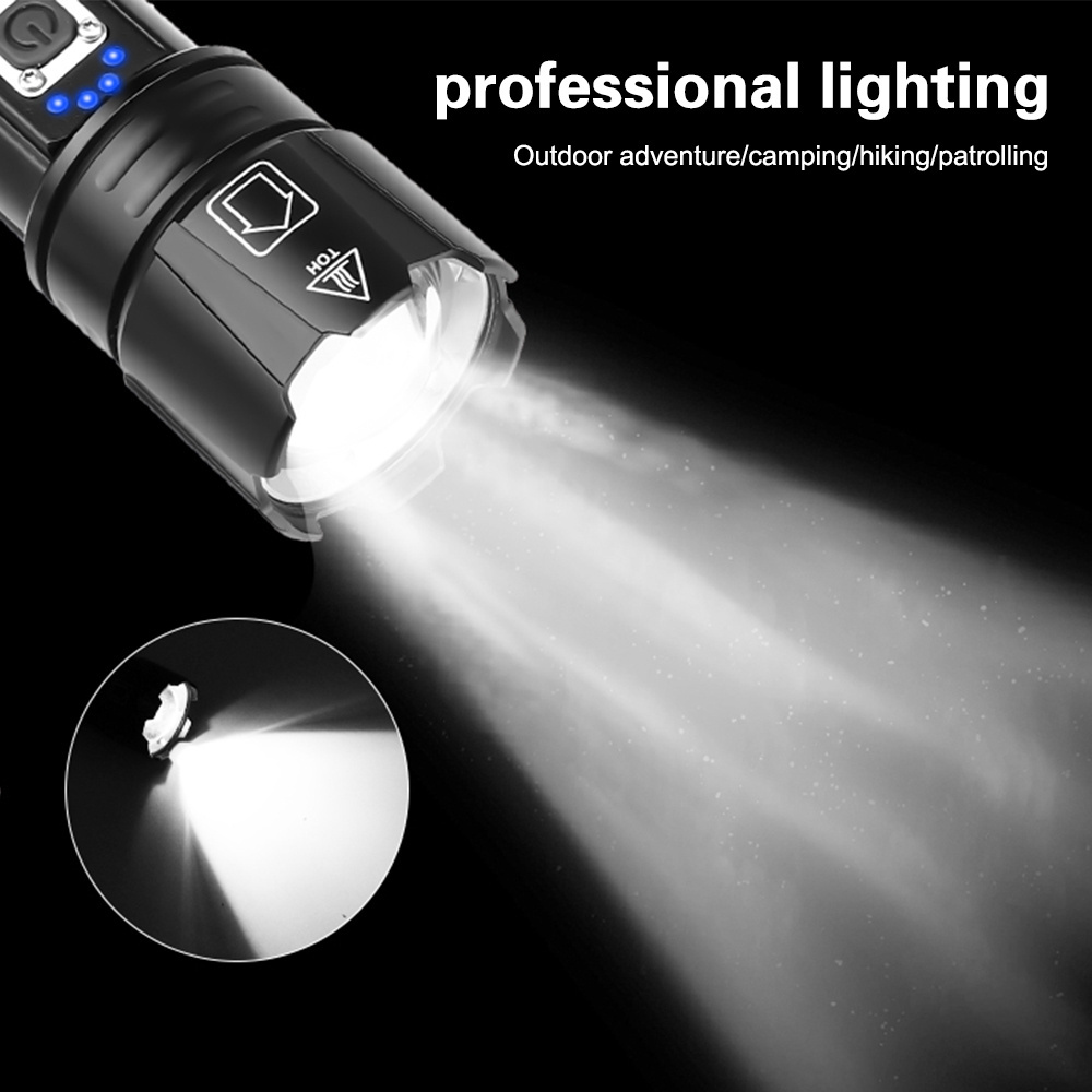 tactical flashlight long-range 1500m flashlight 1200lm 5 modes torch light led flashlight long range powerful torch light