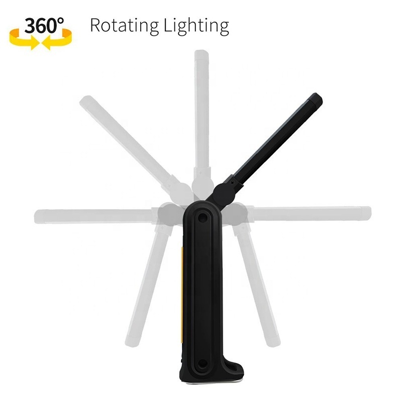 360 degree folding COB work light LED glare emergency flashlight inspection light with magnetic base