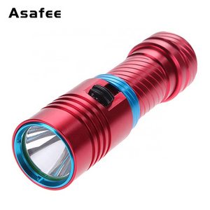 Wholesale Diving Light Torch 1000LM XM-L2/T6 LED scuba Diving Flashlights Underwater 50m Torch Red