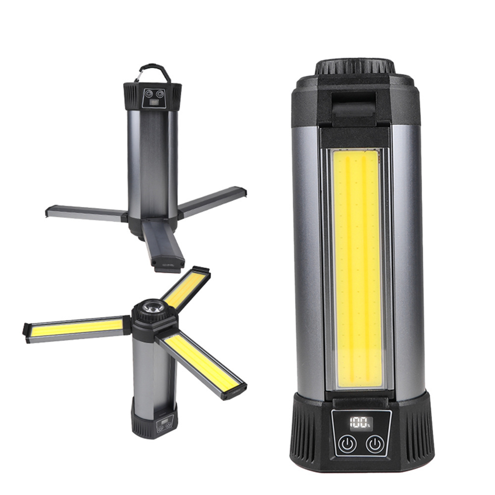 Adjustable Height  LED Work Light Waterproof Foldable Camping Lanterns  Built-in 3*18650 Battery Tent Light