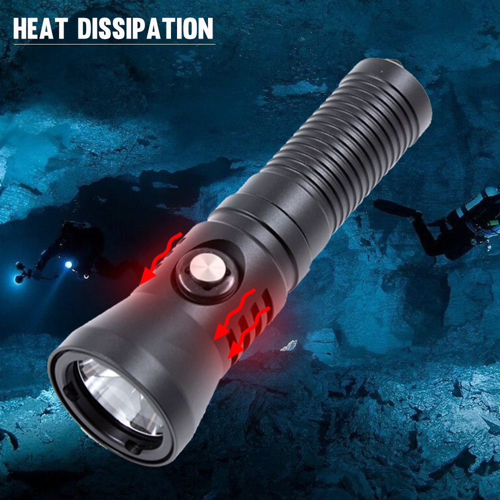 Asafee DT11 XPL Led Dive light 1200Lumens 3 modes  Aluminum alloy Scuba lamp 21700 battery Diving Flashlight