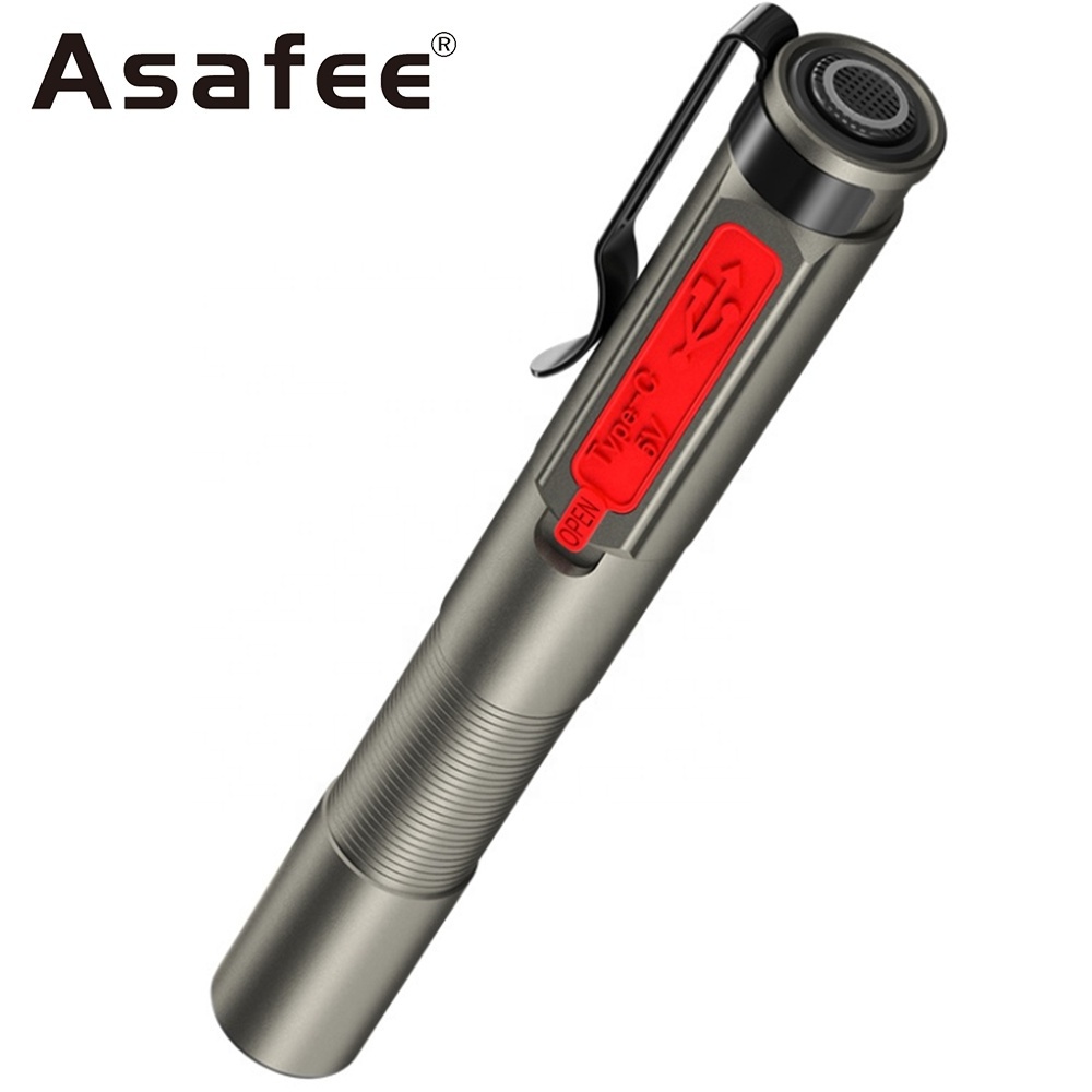 Best Quality Aluminium Pen Light Doctors Nurses Medical Penlight White Yellow 2 in 1 Rechargeable Medical Pen Torch Lamp