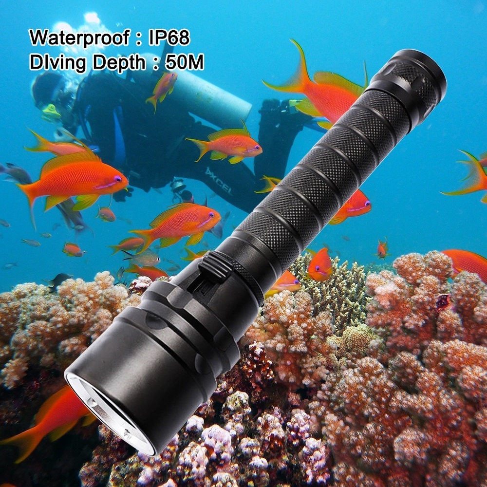 Asafee XM L2 led torch flashlight 1000 Lumens Rechargeable diving flashlight Underwater torch diving led light