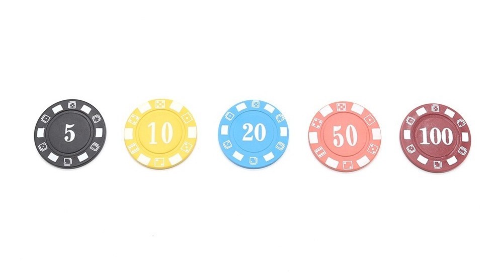 Wholesale custom numbered 4g 25pcs 5 color plastic poker chips